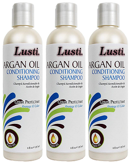 Lusti Naturals Argan Oil Conditioning Shampoo, 8 oz (Pack of 3)
