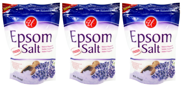 Lavender Epsom Salt, 1 lb (Pack of 3)