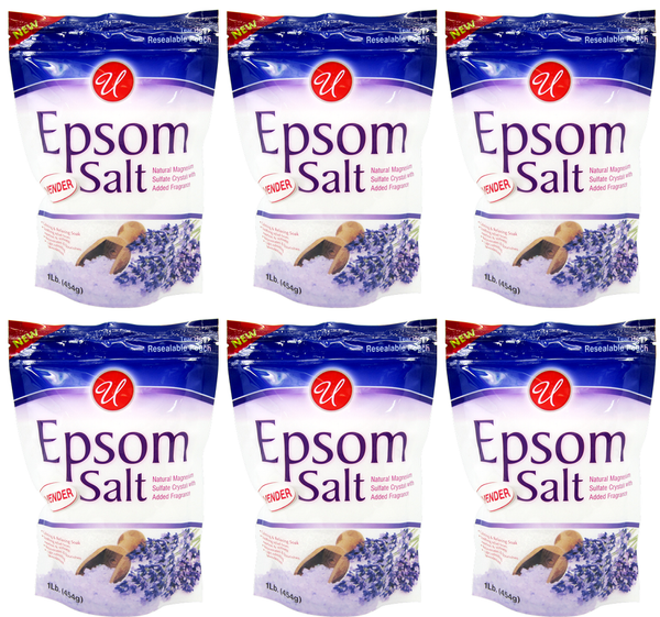 Lavender Epsom Salt, 1 lb (Pack of 6)