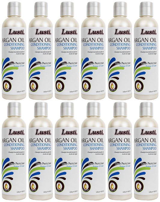 Lusti Naturals Argan Oil Conditioning Shampoo, 8 oz (Pack of 12)