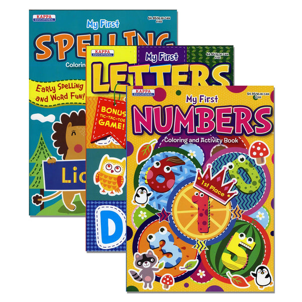 Numbers, Spelling, Letters Assorted Coloring & Activity Book, 1-ct