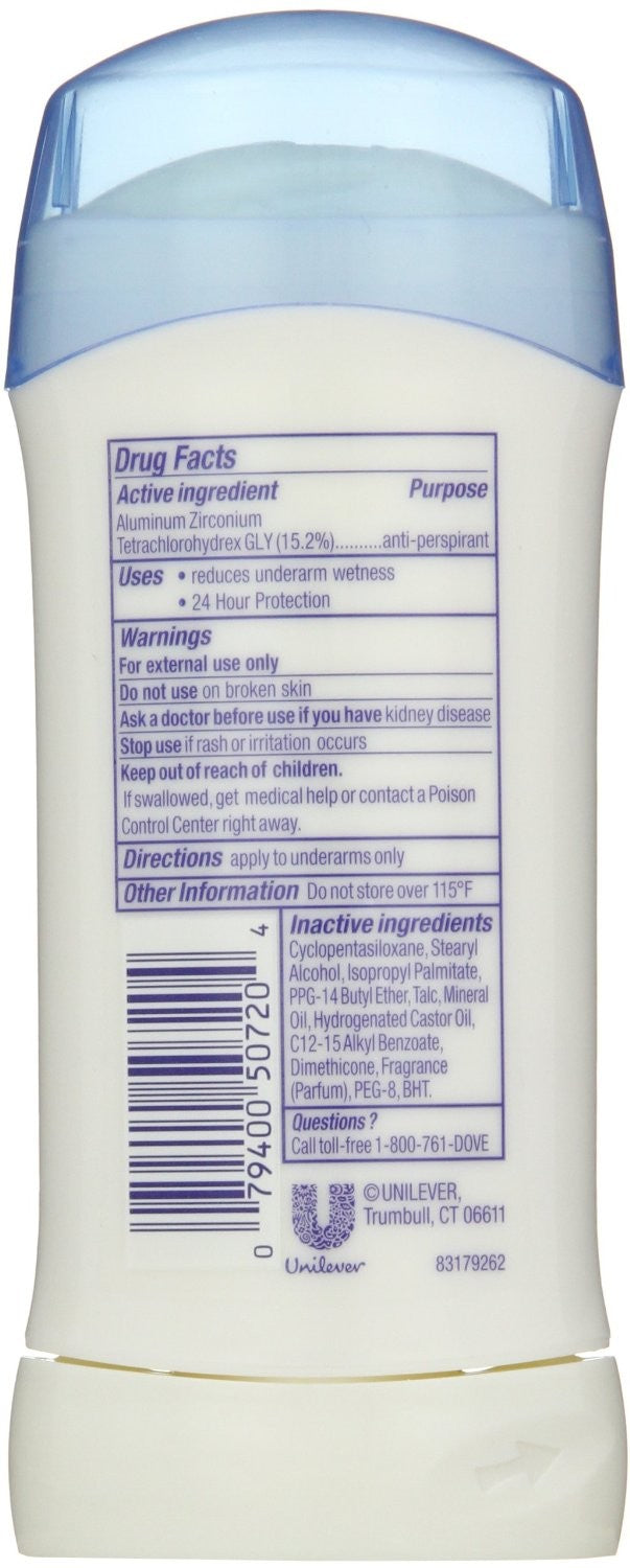 Dove Powder Invisible Solid Anti-Perspirant Deodorant, 2.6 oz.