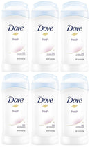 Dove Fresh Invisible Solid 24 Hour Anti-Perspirant Deodorant, 2.6 oz (Pack of 6)