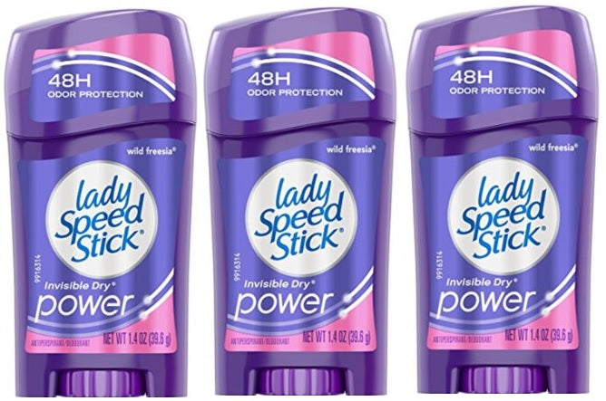 Lady Speed Stick Powder Fresh Invisible Dry Power Deodorant, 1.4 oz (Pack of 3)