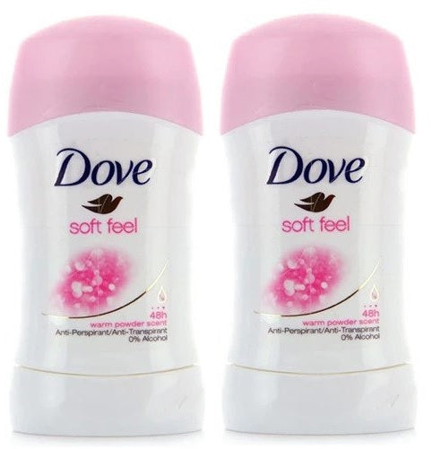 Dove Soft Feel Warm Powder Scent Anti-Perspirant Deodorant, 40 ml (Pack of 2)