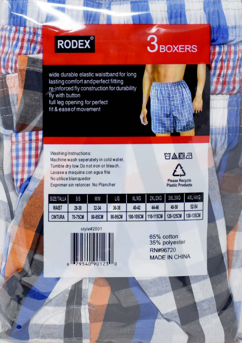 Rodex Boxers Assorted, Pack of 3