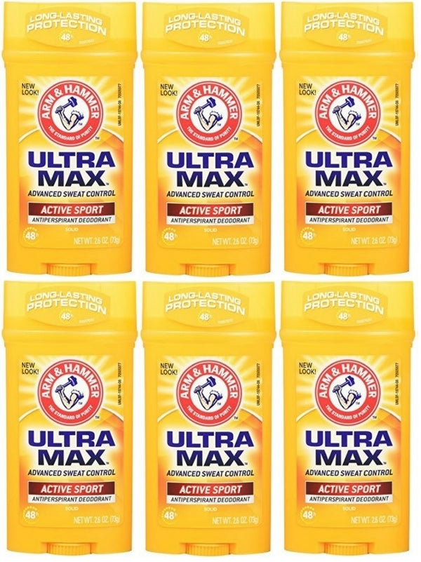 Arm & Hammer Ultra Max Fresh Antiperspirant Deodorant, 1 oz. (Pack of 6)