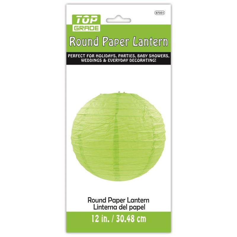 Lime Round Paper Lantern 12", 1 ct.