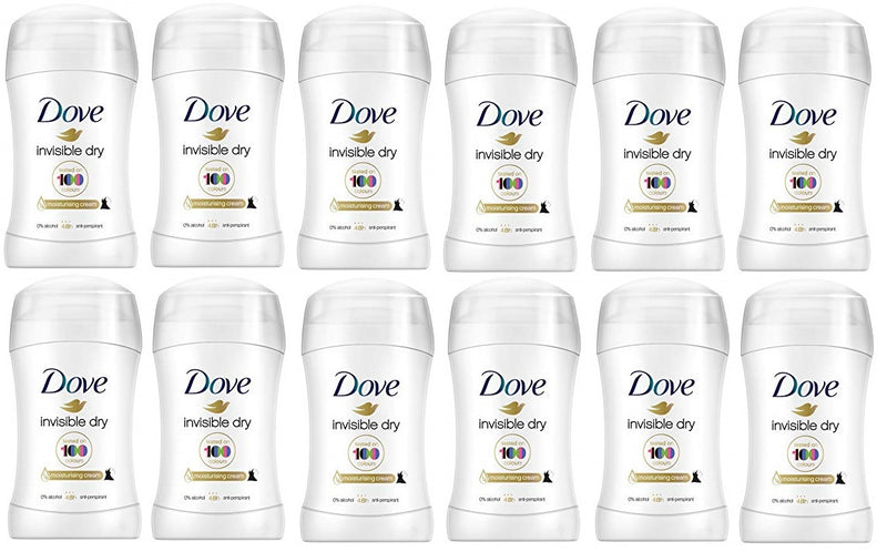 Dove Invisible Dry Anti-Perspirant Deodorant, 40 ml (Pack of 12)