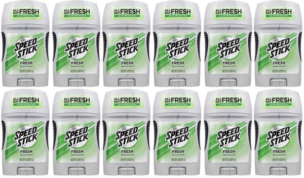 Speed Stick Fresh 24 Hour Protection Deodorant, 1.8 oz. (Pack of 12)