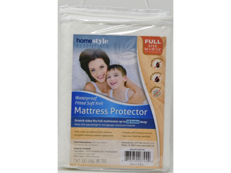 Mattress Protector Full size 54" x 75/12", 1-ct
