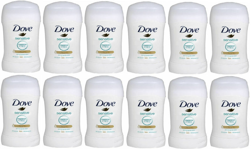 Dove Sensitive Fragrance Free Anti-Perspirant Deodorant, 40 ml (Pack of 12)