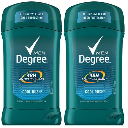 Degree for Men Cool Rush 48 Hour Antiperspirant, 2.7 oz. (Pack of 2)