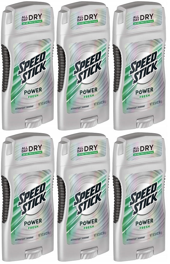Speed Stick Power Fresh 24 Hour Protection Deodorant, 3 oz. (Pack of 6)