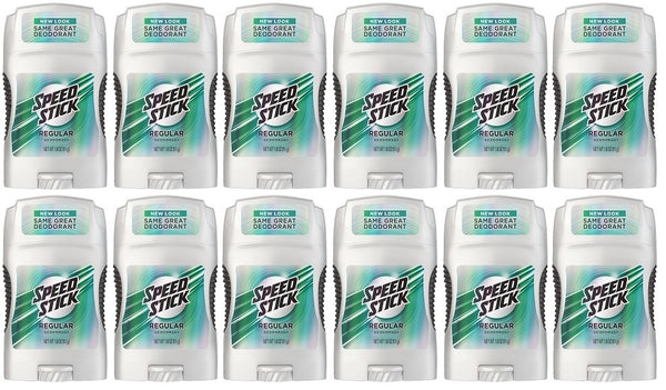 Speed Stick Regular Deodorant 24 Hour Protection, 1.8 oz. (Pack of 12)