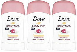 Dove Beauty Finish with Light Reflecting Minerals Deodorant, 40 ml (Pack of 3)