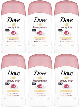 Dove Beauty Finish with Light Reflecting Minerals Deodorant, 40 ml (Pack of 6)