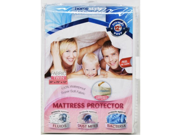Mattress Protector Fabric Twin size 39" x 75 x 12", 1-ct
