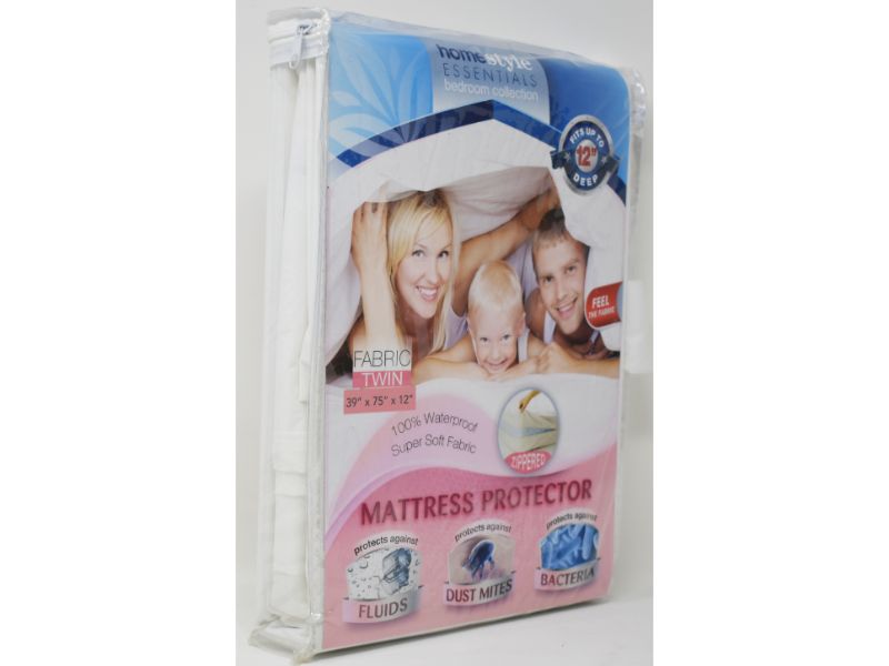 Mattress Protector Fabric Twin size 39" x 75 x 12", 1-ct