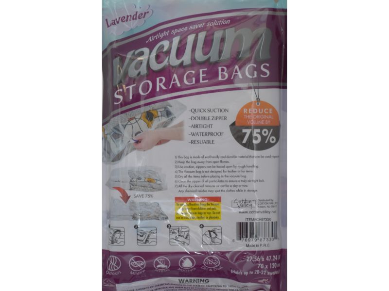 Vacuum Storage Bags Lavender 60x80cm, 1-ct
