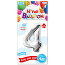 16" Foil Balloon Number "4", 1-ct.