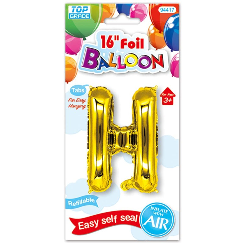 16" Foil Balloon Letter "H", 1-ct.