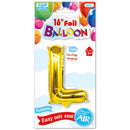 16" Foil Balloon Letter "L", 1-ct.