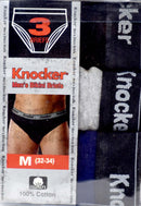Knocker Men's Bikini Assorted Briefs, Pack of 3