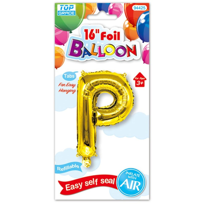 16" Foil Balloon Letter "P", 1-ct.