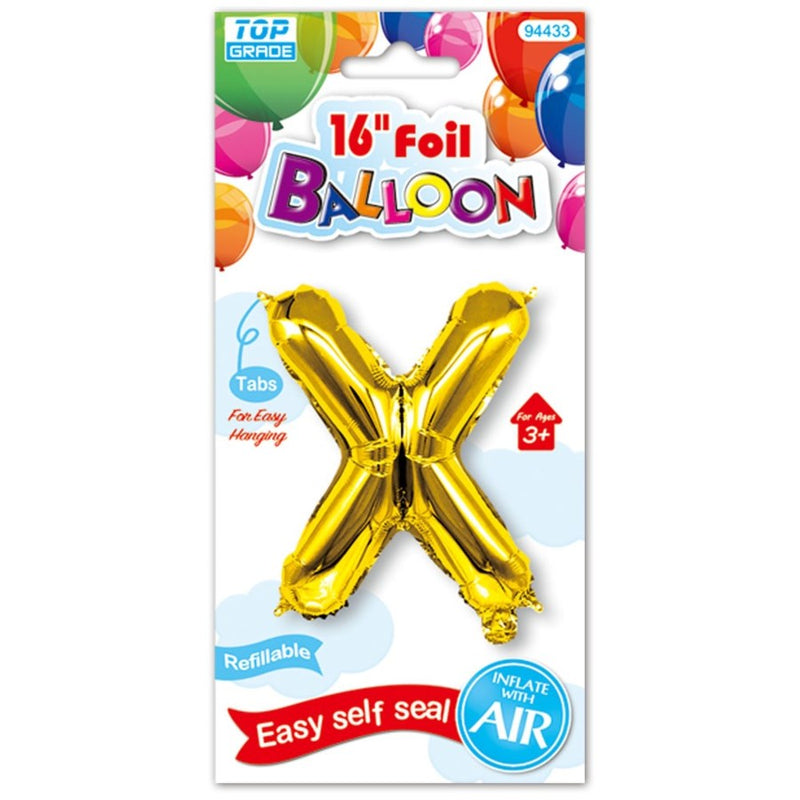 16" Foil Balloon Letter "X", 1-ct.