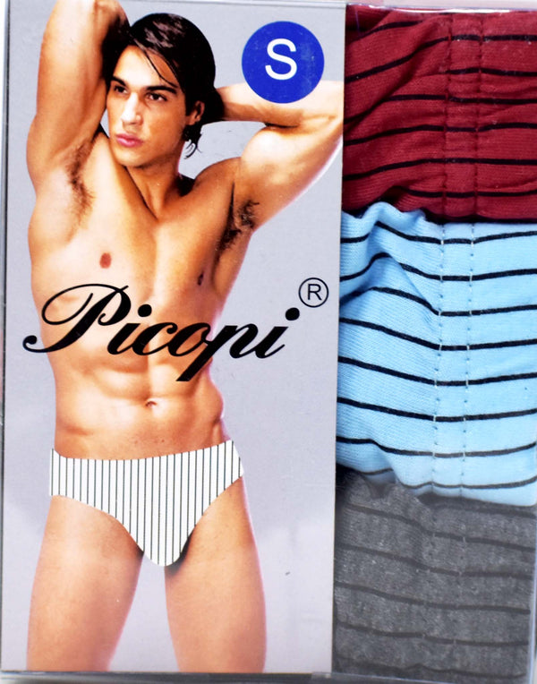 Picopi Striped Assorted Briefs, Pack of 3