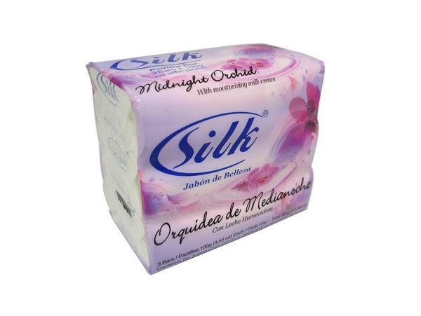 Silk Midnight Orchid Moisturizing Milk Cream Beauty Bar Soap, 3 Pack