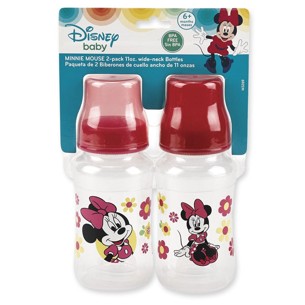Minnie Mouse 10 oz. Wide Neck Bottles, 2-Pack