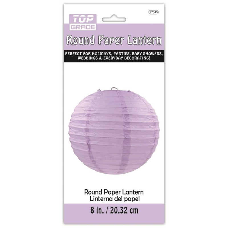 Purple Round Paper Lantern 8", 1 ct.