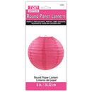 Pink Round Paper Lantern 8", 1 ct.