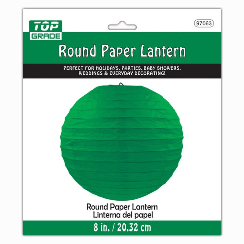 Green Round Paper Lantern 8", 1 ct.