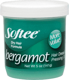 Softee Bergamot Hair Dress & Pressing Oil, 5 oz.
