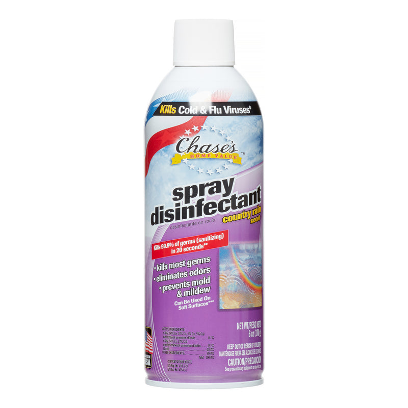 Chase's Home Value Spray Disinfectant Country Rain Scent, 6 oz.