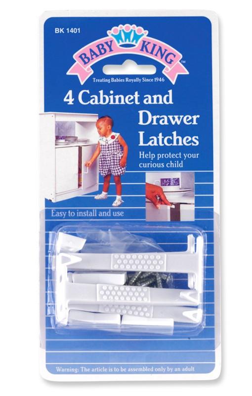 Baby King Baby Cabinet & Drawer Latches (3 Pack)