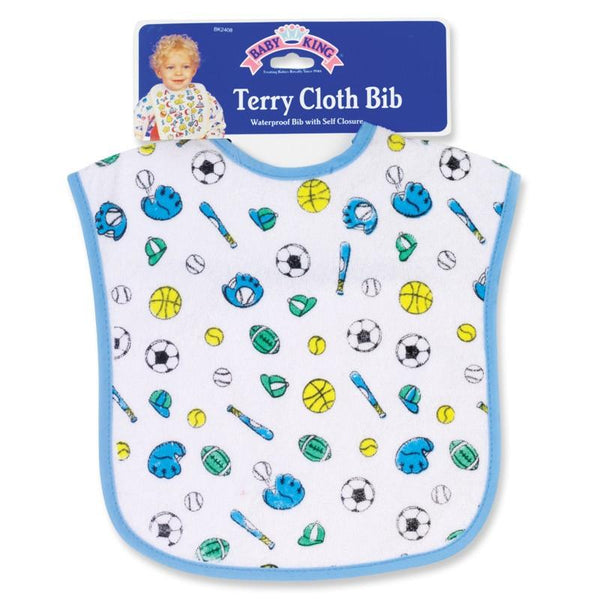 Terry Cloth Sports Design Baby Bib
