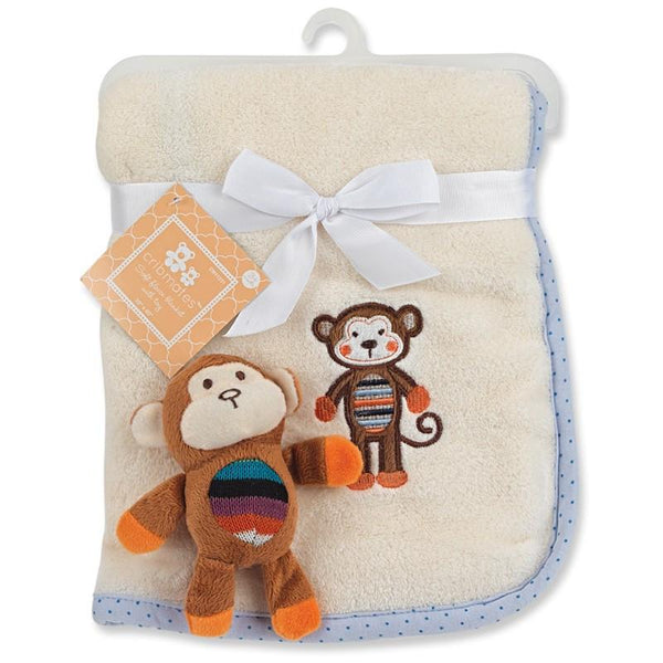 Crib Mates Soft Fleece Baby Blanket With Toy