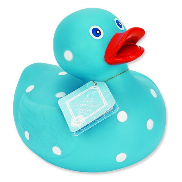 Crib Mates Jumbo Rubber Duck w/ Polka Dots Design