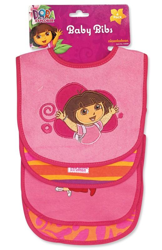 Dora The Explorer Baby Bib Set (4 Pack)