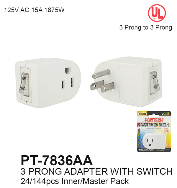 Outlet Adapter With Switch