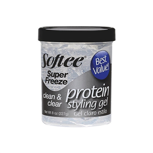 Softee Super Freeze Protein Styling Gel, 8 oz.