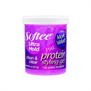 Softee Ultra Hold Pink Protein Styling Gel, 8 oz.
