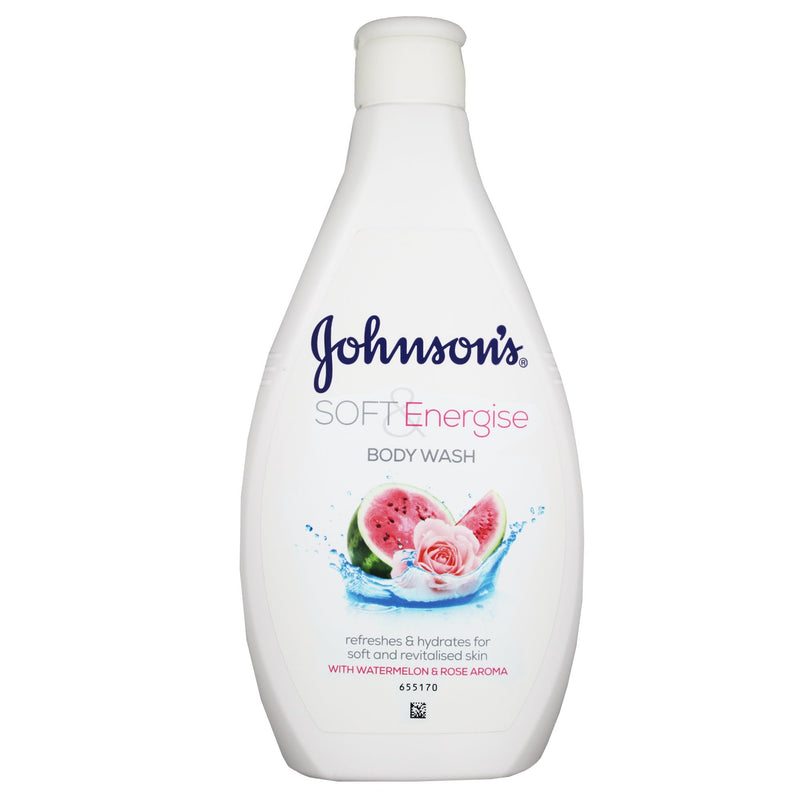 Johnson's Soft & Energise Body Wash w/ Watermelon & Rose, 400ml