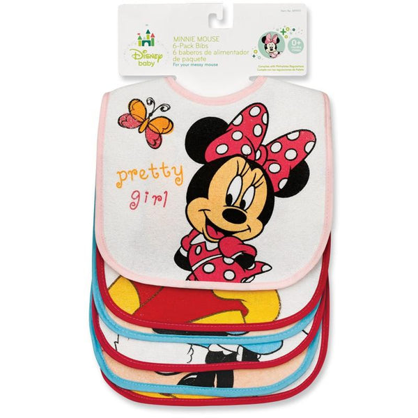 Disney Mickey / Minnie Mouse™ 6-pack Baby Bib Set