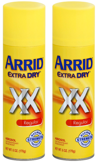 Arrid Extra Dry XX Regular Maximum Strength Deodorant Spray, 6oz. (Pack of 2)