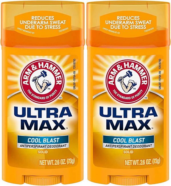 Arm & Hammer Ultra Max Cool Blast Antiperspirant Deodorant, 2.6oz (Pack of 2)